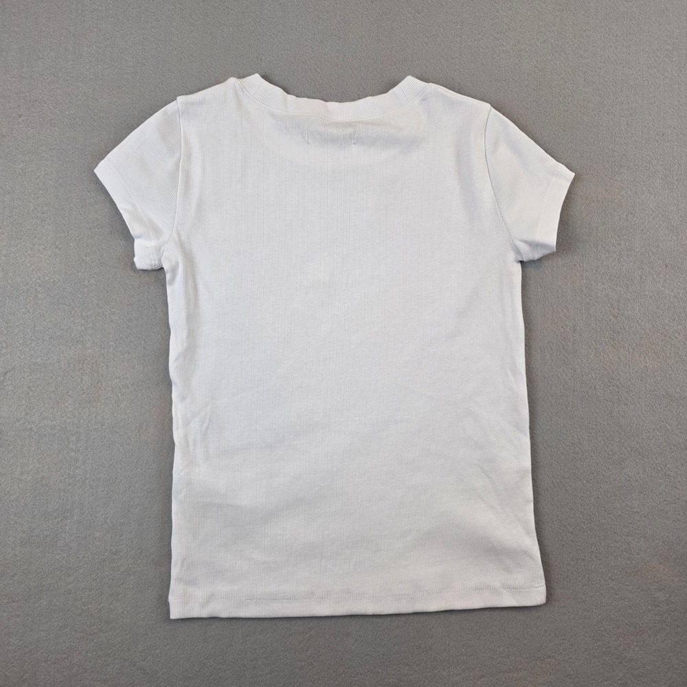 NWT! Madewell Women’s White Ribbed
Supima Cotton Short Sleeve Tee ND 836 XS - Picture 8 of 8